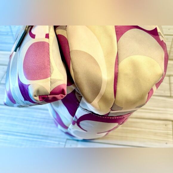 Coach Metallic Silver and Purple Shoulder Bag - Picture 6 of 13